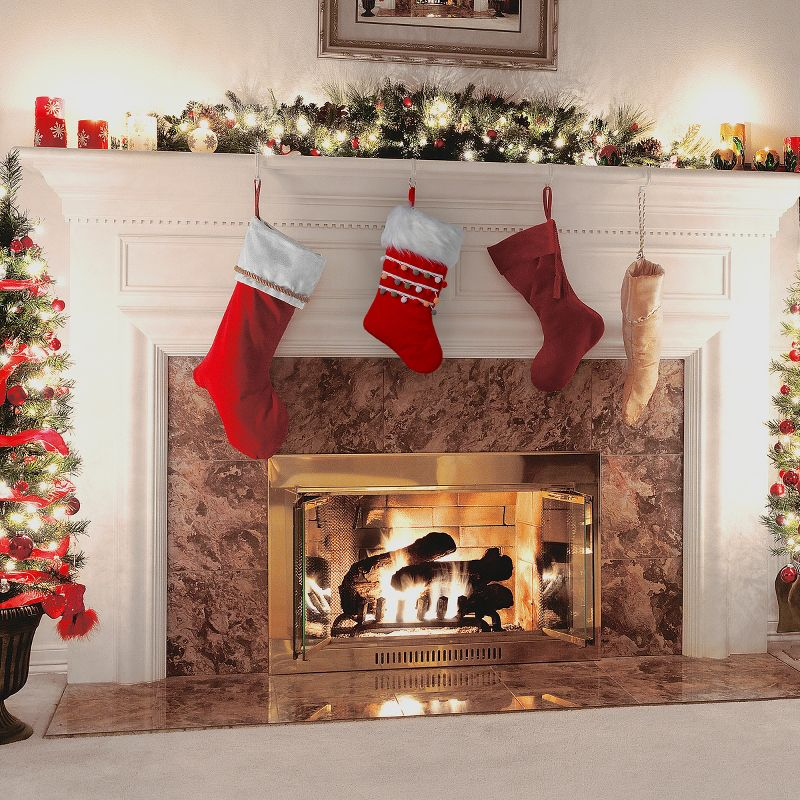19" Red Velvet Stocking - National Tree Company
