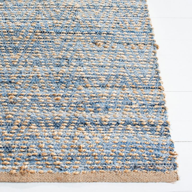 Cape Cod CAP350 Hand Woven Area Rug - Natural/Blue - 8'9"x11'9" - Safavieh.
