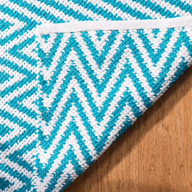 Montauk MTK812 Hand Woven Accent Rug - Turquoise/Ivory - 2'6"x4' - Safavieh.