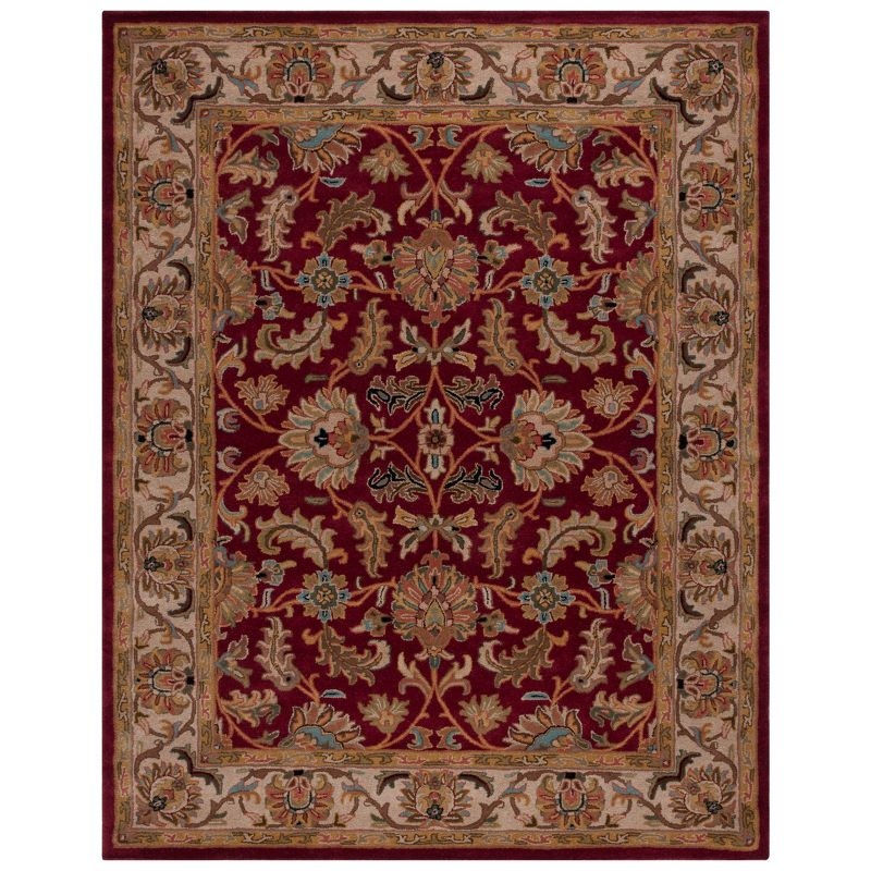 Heritage HG628 Hand Tufted Area Rug - Red/Ivory - 8'3"x11' - Safavieh.