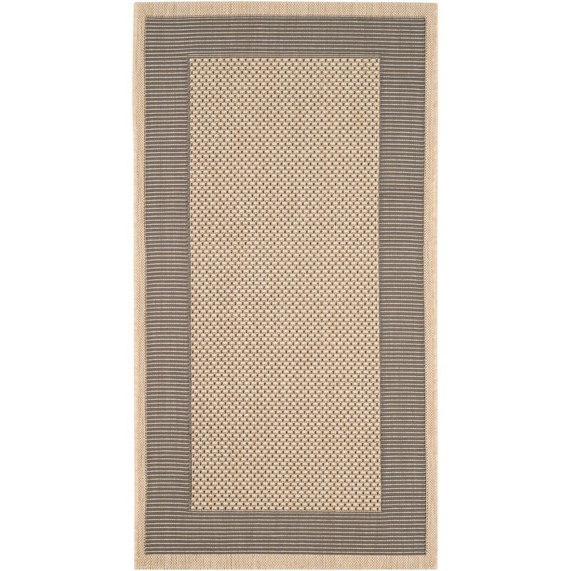 Courtyard CY7987 Power Loomed Indoor/Outdoor Accent Rug - Grey/Cream - 2'7"x5' - Safavieh.