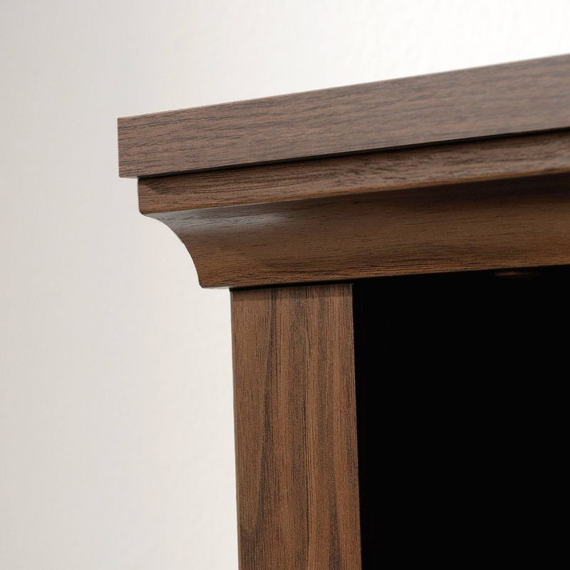 44" 3 Shelf Bookcase Walnut - Sauder: Mid-Century Modern, MDF, Metal Hardware