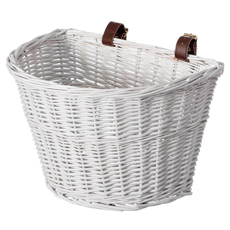 Wicker Front Cargo Bike Basket - Perfect for Riders of All Ages and Genders - for Beach Cruiser, Stationary Bike, E-bike, or Road Bike