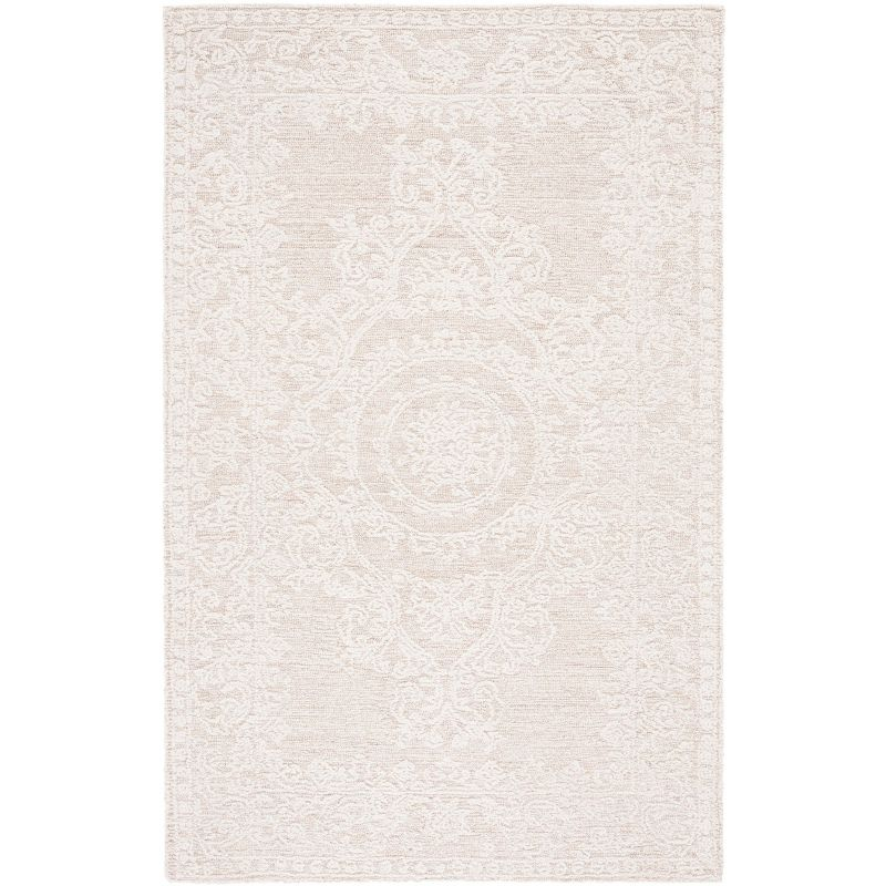 Abstract ABT357 Hand Tufted Area Rug - Ivory/Beige - 3'x5' - Safavieh.