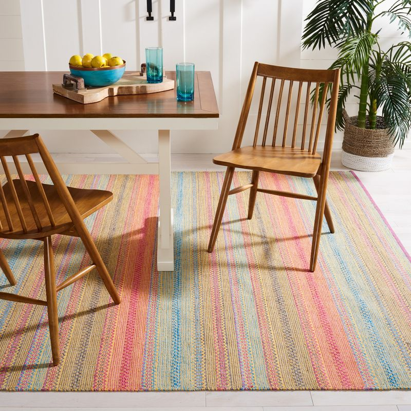 Montauk MTK851 Hand Woven Area Rug - Blue/Pink - 5'x8' - Safavieh.
