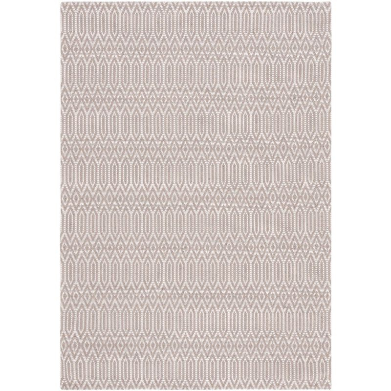 Martha Stewart Cotton - MSR405 - Indoor Power Loomed Area Rugs - Taupe/Cream - 4'x6'