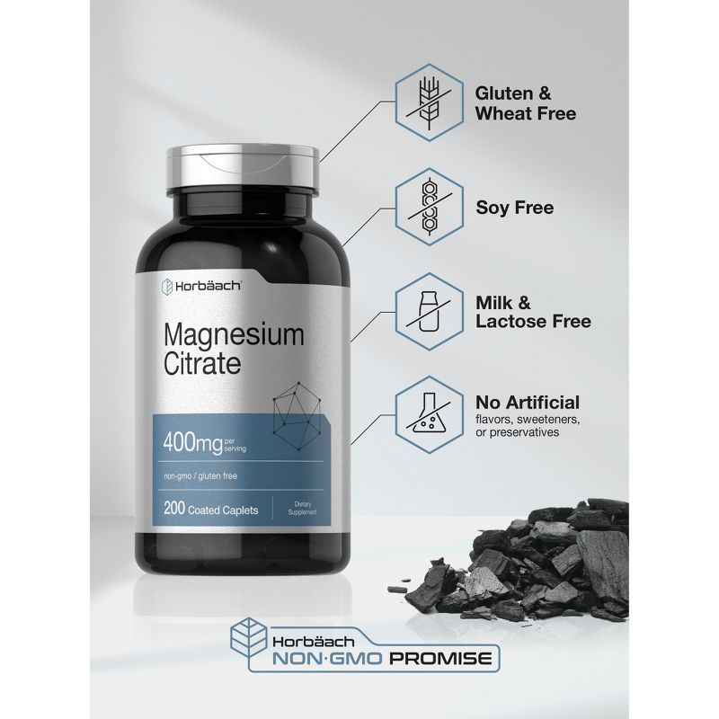 Horbaach Magnesium Citrate 400mg | 200 Caplets