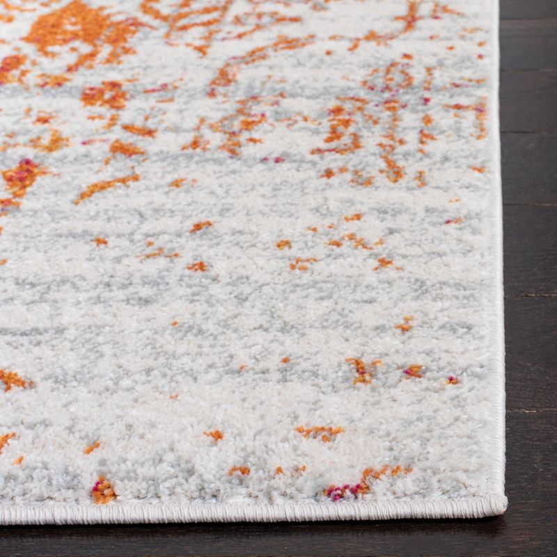 Madison MAD603 Power Loomed Area Rug - Orange/Ivory - 6'7"x6'7" - Safavieh.