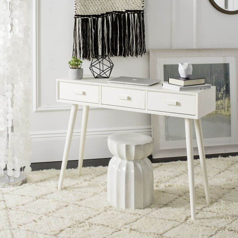 Albus 3 Drawer Console Table - CNS5701A - Off-White - Safavieh