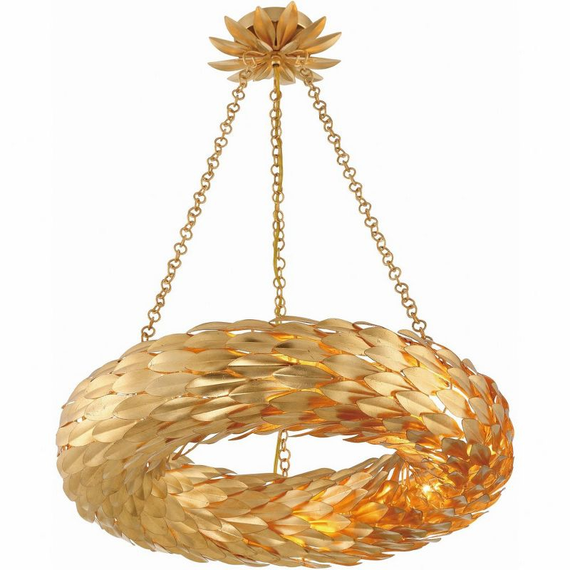 Crystorama Lighting Broche 6 - Light Pendant in  Antique Gold