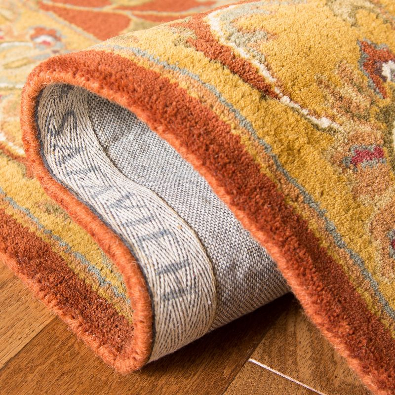 Heritage HG820 Hand Tufted Area Rug - Red/Natural - 8'9"x11'9" - Safavieh.