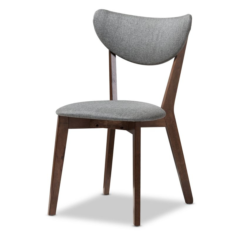 5pc Hadrea Mid Century Modern Dining Set with Foam Padded Chairs - Baxton Studio