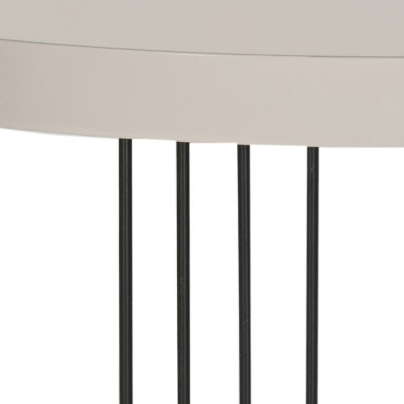 Kelly Taupe Lacquer Side Table - FOX4201C - Taupe/Black - Safavieh Couture