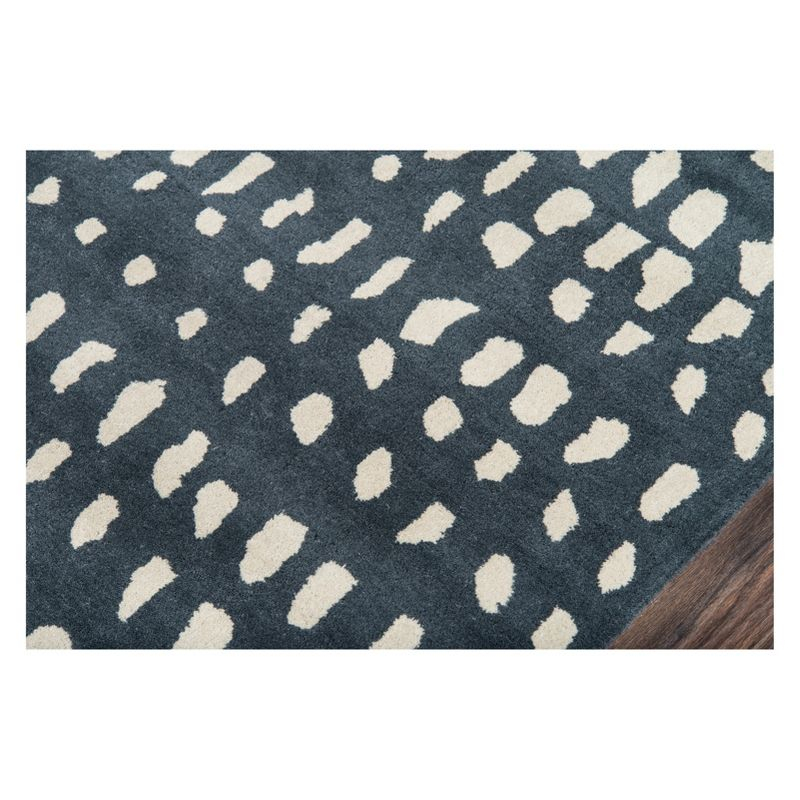 5'x8' Geometric Tufted Area Rug Blue - Novogratz By Momeni: Modern Wool Handmade, Low Pile, Indoor Rectangle Rug