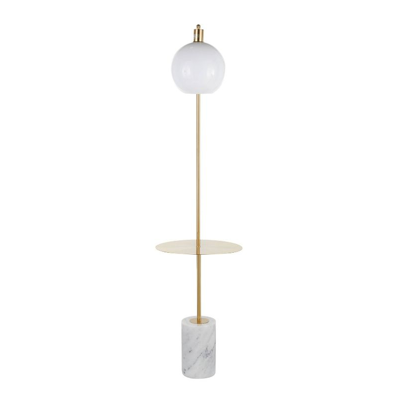 Symbol Contemporary/Glam Floor Lamp with Integrated Table & Marble Base - LumiSource: Tall, LED, UL Listed
