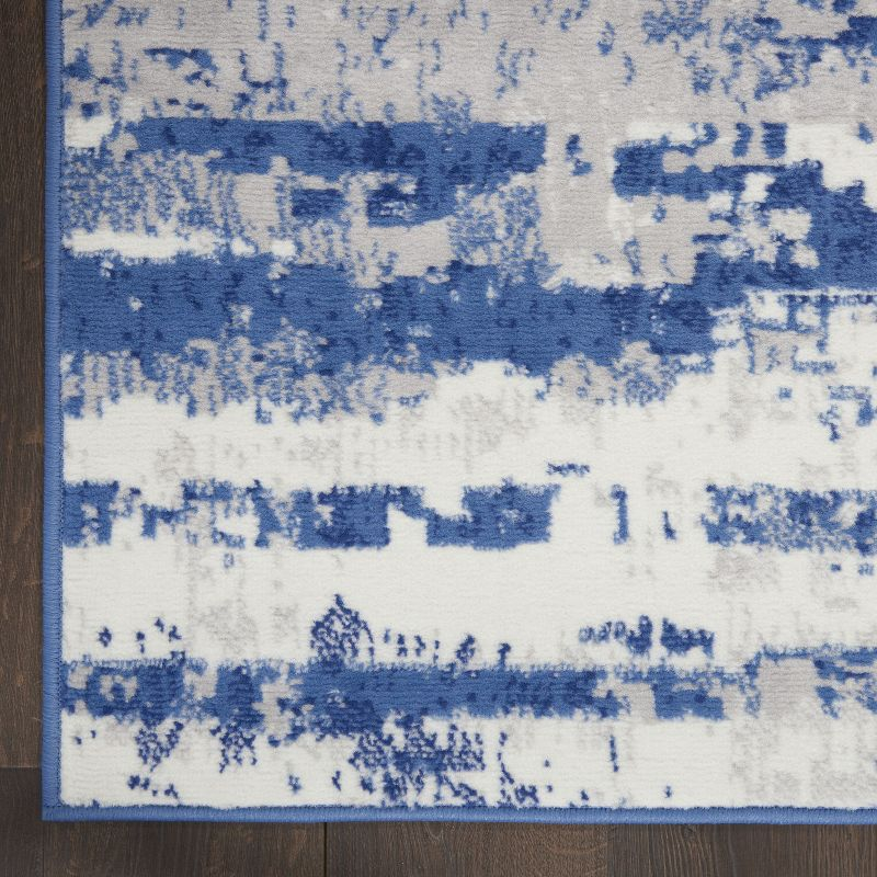Nourison Whimsicle WHS06 Indoor only Area Rug - Ivory Navy 2' x 8'