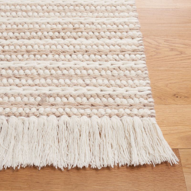Natura NAT208 Handmade Indoor Area Rug - Taupe / Ivory - 6'x9' - Safavieh
