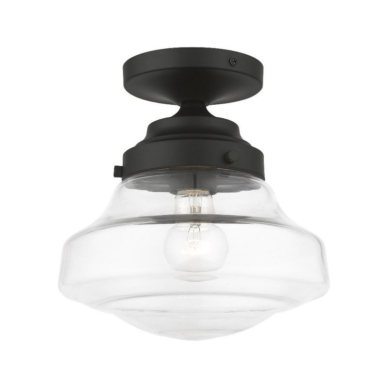Livex Lighting Avondale 1 - Light Semi-Flush Mount in  Black