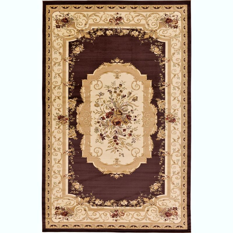 Unique Loom Versailles Collection Area Rug - Henry (10' 6" x 16' 5" Rectangle Brown/Cream)