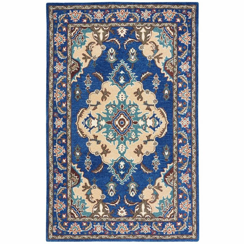 Antiquity AT520 Hand Tufted Area Rug - Blue/Ivory - 3'x5' - Safavieh.