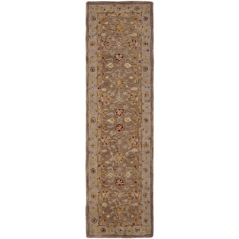 Anatolia AN522 Hand Tufted Indoor Runner Rug - Tan/Ivory - 2'3"x16' - Safavieh
