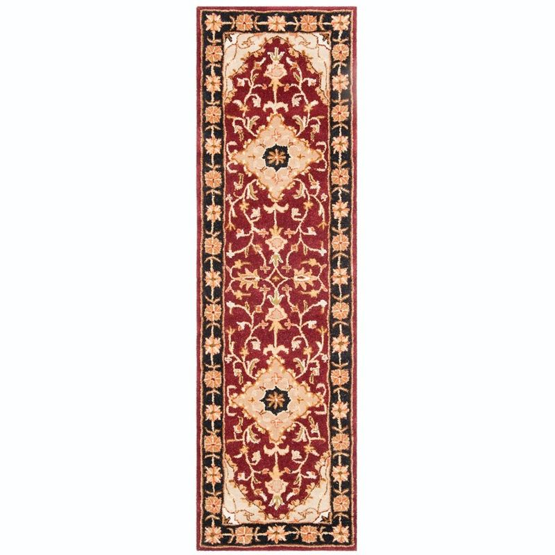 Heritage HG760 Handmade Accent Rug - 2'x3' - Red/Black - Safavieh