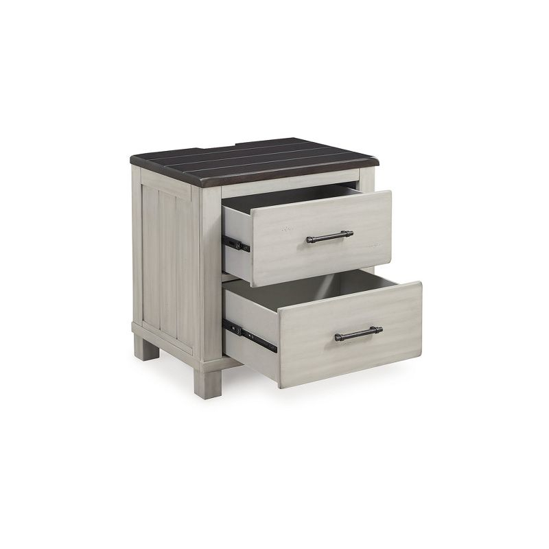 Signature Design by Ashley Darborn 2 Drawer Nightstand, Gray & Brown