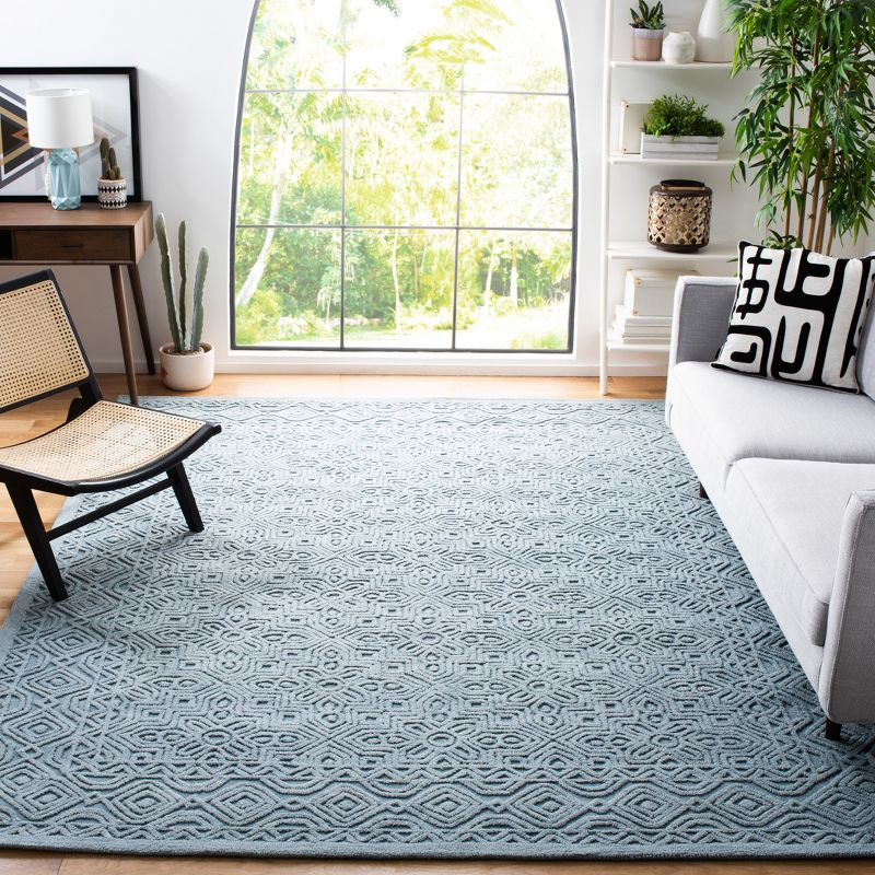 Textural TXT101 Hand Tufted Indoor Area Rug - Blue - 9'x12' - Safavieh