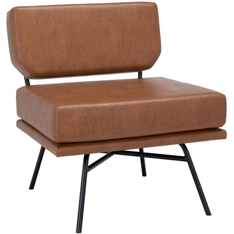 Kermit Accent Chair - ACH6210 - Cognac/Black - Safavieh