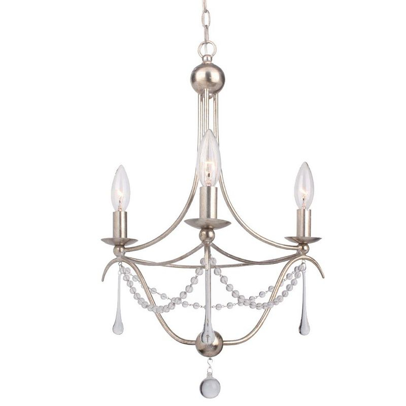 Crystorama Lighting Metro 3 - Light Chandelier in  Antique Silver
