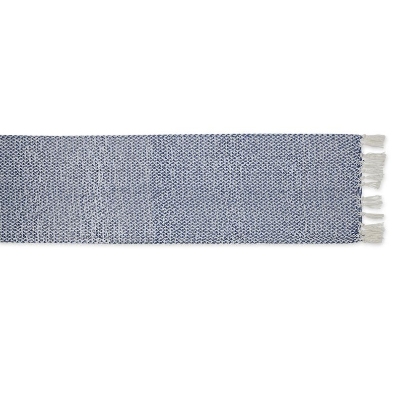 Design Imports  Nautical Blue Woven Table Runner 15X108