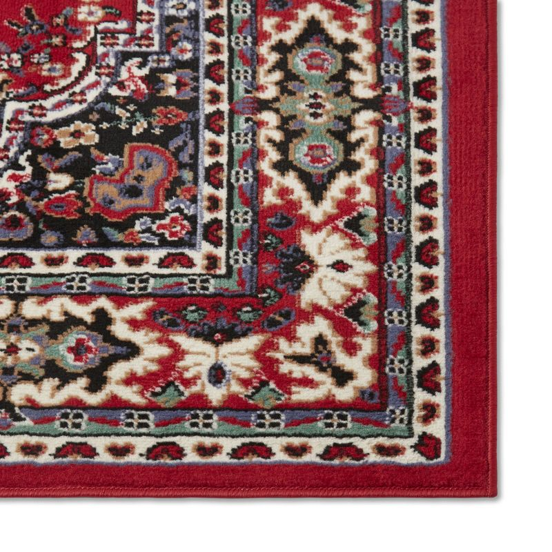 Home Dynamix Premium Sakarya Traditional Medallion Area Rug, Red/Black, 9'2"x12'5"