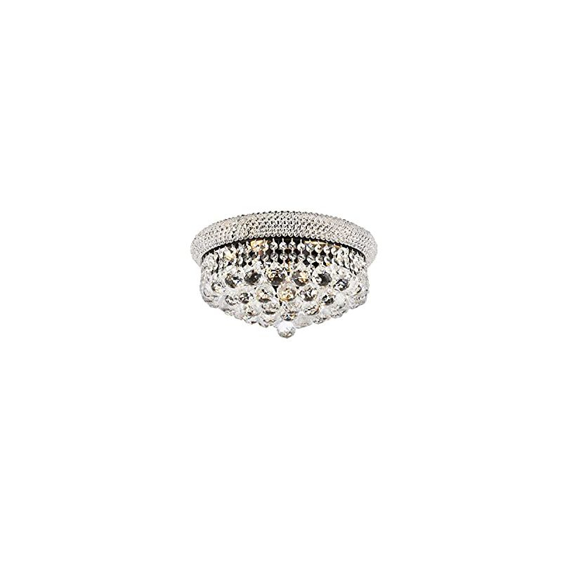 Elegant Lighting Primo 16 inch black flush mount