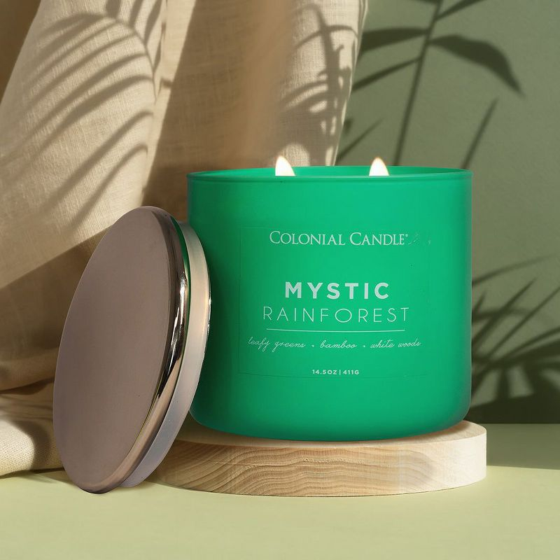 Pop of Color 3-Wick Mystic Rainforests Scented Jar Candle 14.5oz - Colonial Candle