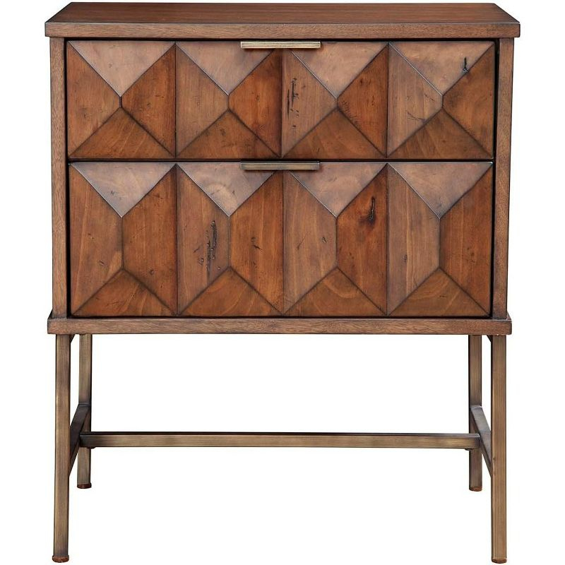 Origins by Alpine    Trig Two Drawer Nightstand