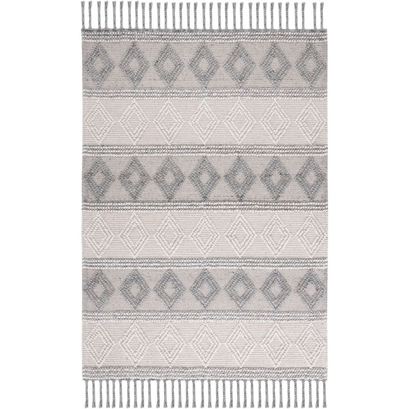 Natura NAT343 Hand Woven Area Rug - Ivory/Grey - 4'x6' - Safavieh.