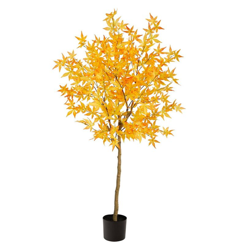 Nearly Natural 5-ft Autumn Maple Artificial Fall Tree