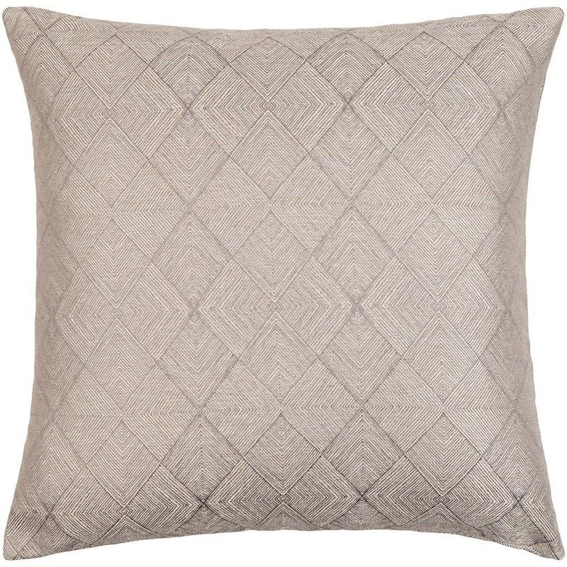 Livabliss Messina 22"H x 22"W Square Pillow Cover No Insert Traditional Medium Gray Throw Pillow