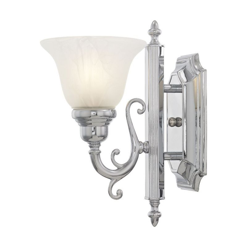 Livex Lighting French Regency 1 - Light Vanity in  Polished Chrome