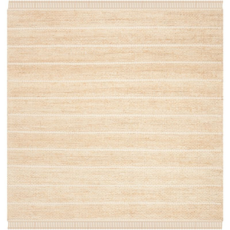 Natural Fiber NF550 Hand Woven Area Rug - Ivory/Ivory - 6'x6' - Safavieh.