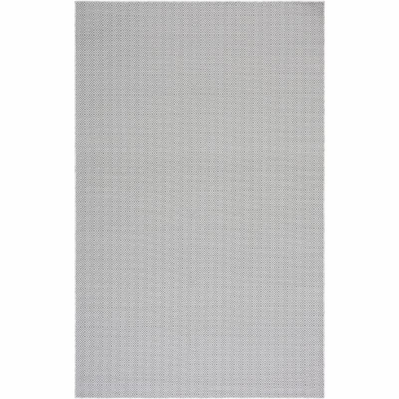 Hampton HTN230 Indoor/Outdoor Machine Made Area Rug - 5'1"x7'6" - Grey - Safavieh