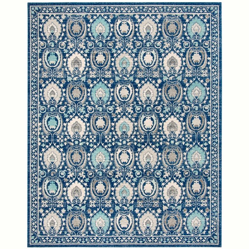 Evoke EVK251 Power Loomed Area Rug - Blue/Ivory - 8'x10' - Safavieh.