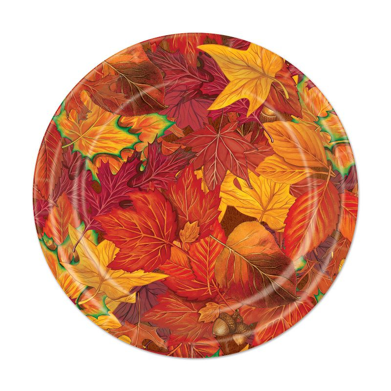 Beistle Fall Leaf Plates, 7", (32/Pkg) Multicolored