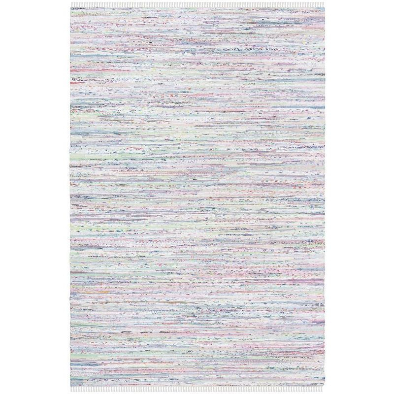 Rag Rug RAR125 Hand Woven Indoor Area Rug - Light Green/Multi - 6'x9' - Safavieh.