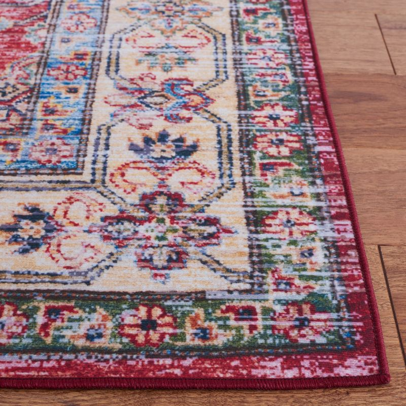 Tucson Vintage Persian TSN196 Power Loomed Machine Washable Skid-Resistant Indoor Area Rug - Rust/Beige - 9'x12' - Safavieh