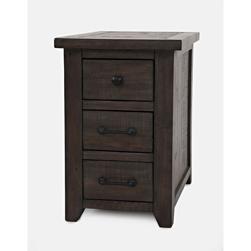 Jofran,Harris USB Charging Side Table- Brown Color