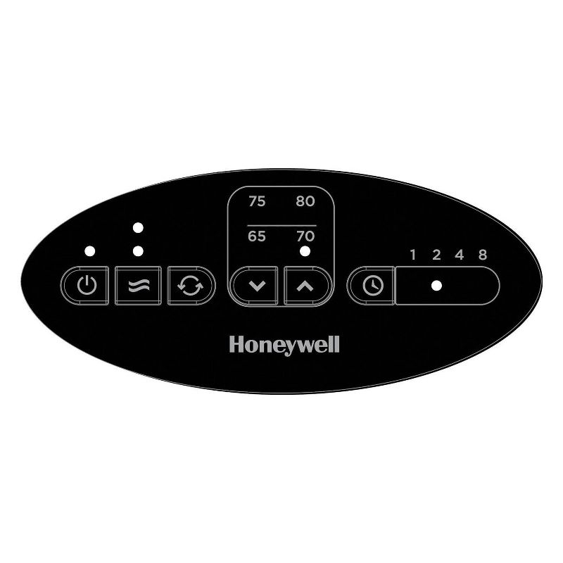 Honeywell Slim Ceramic Tower Heater Black: Indoor Space Heater, Adjustable Thermostat, 1500W, Fan Driven, No Assembly Required