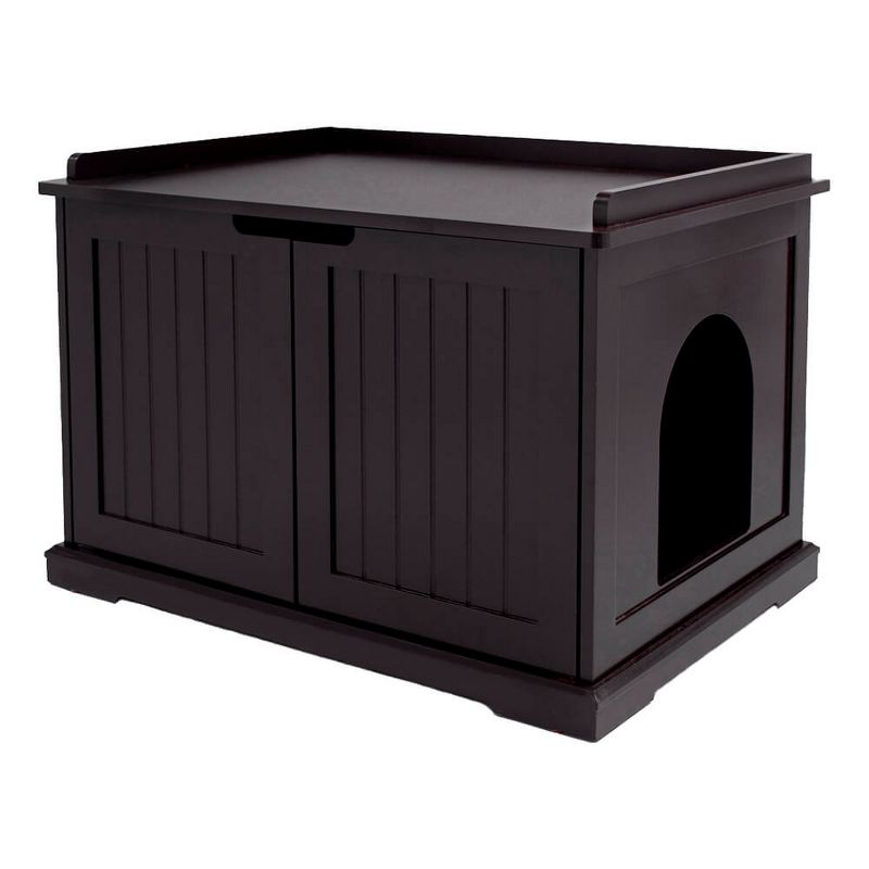 unipaws Designer Cat Litter Box Enclosure - Espresso