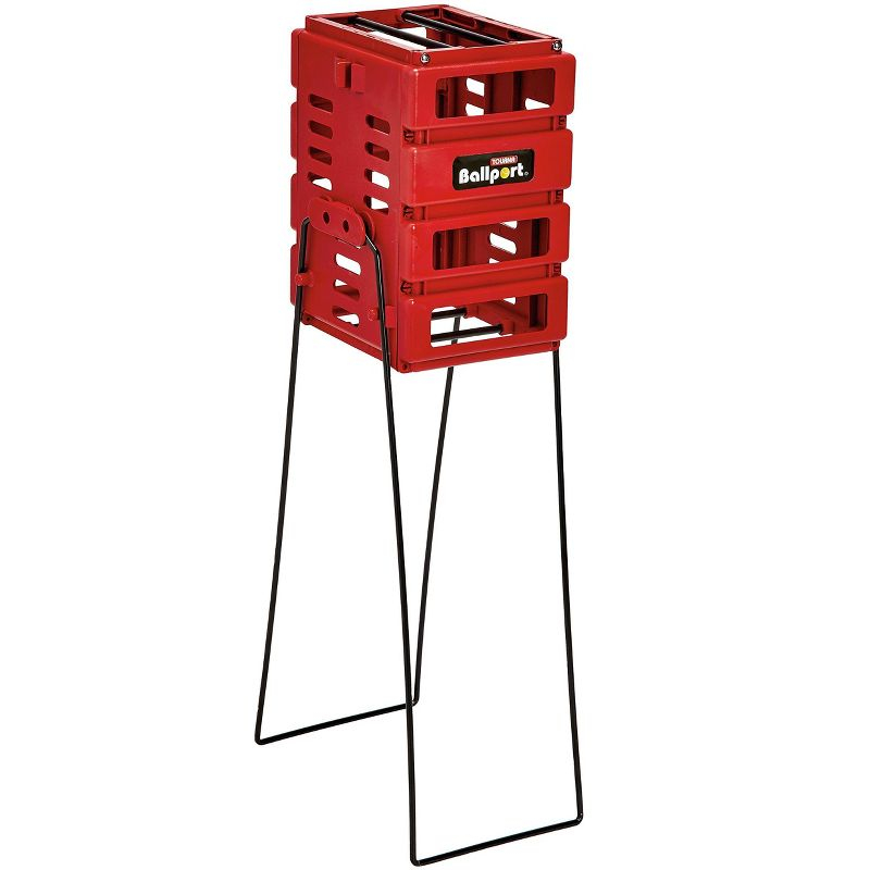 Tourna Mini BALLPORT Tennis Ball Pick Up Hopper (Red)