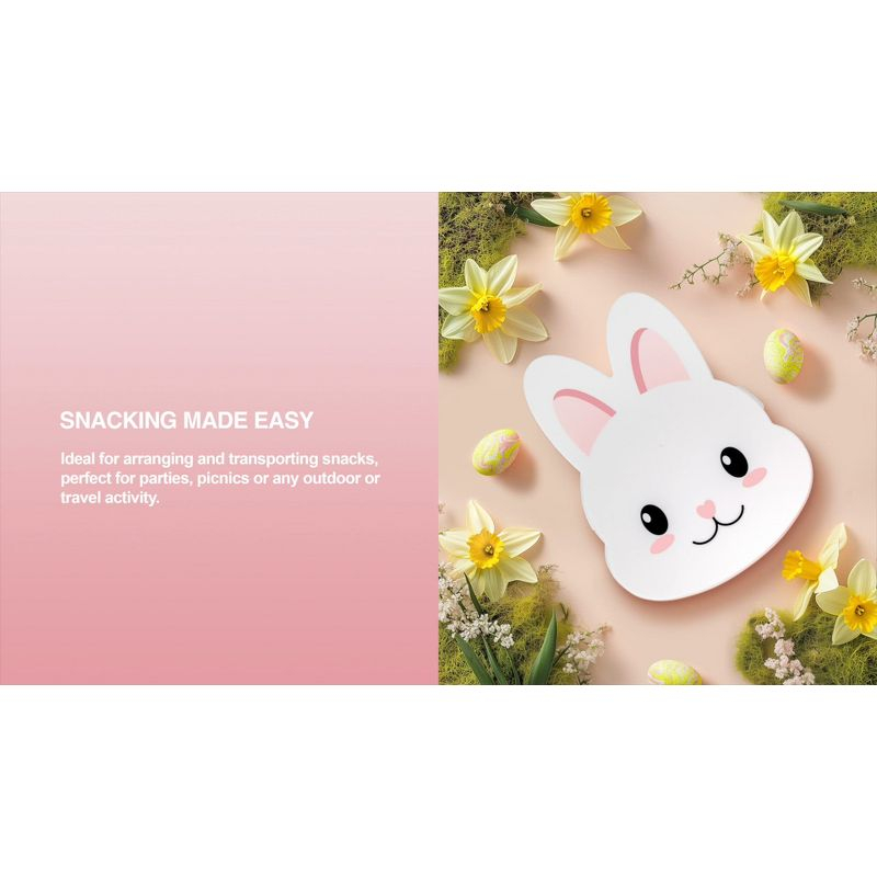 Cook With Color Bunny Snack Box Food Storage Container Pink